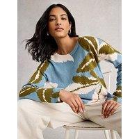 White Stuff Olive Print Jumper - Blue