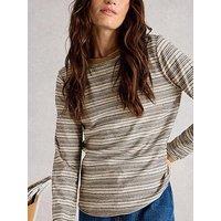 White Stuff Clara Stitch Tee - Beige
