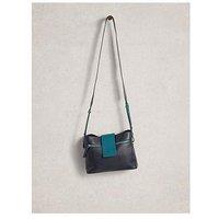 White Stuff Tabby Leather Crossbody - Navy