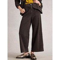White Stuff Tia Cord Wide Leg Crop - Black