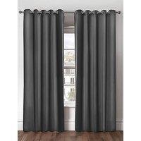 Woven Blackout Eyelet Curtains 46X54