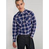 Levi'S Levis Barstow Western Checked Button Down Shirt - Dark Blue