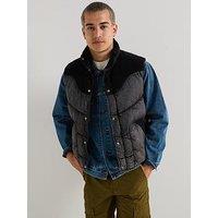Levi'S Wild West Padded Two Tone Denim Gilet- Black