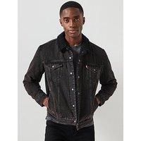 Levi'S Sherpa Collar Trucker Jacket - Black