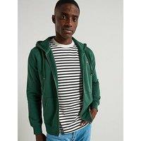 Levi'S Original Housemark Logo Fleece Zip Hoodie - Dark Green