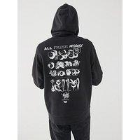 Levi'S Relaxed Back Graphic Fleece Hoodie - Black