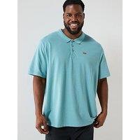 Levi'S Big And Tall Housemark Logo Short Sleeve Polo Shirt- Blue
