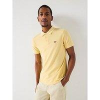 Levi'S Housemark Logo Short Sleeve Tipped Collar Polo Shirt - Yellow