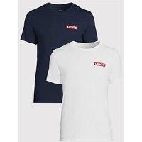 Levi'S Levis 2 Pack Logo Short Sleeve T-Shirt - Navy/White