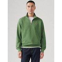 Levi'S Original Hallmark Logo 1/4 Zip Sweat Top - Khaki