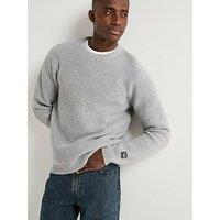 Levi'S Presidio Crew Waffle Knitted Jumper - Grey