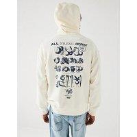 Levi'S Relaxed Back Graphic Fleece Hoodie - White