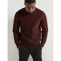 Levi'S Presidio Crew Waffle Knitted Jumper - Burgundy