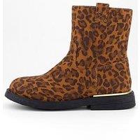 The Very Collection Girls Leopard Print Ankle Boot