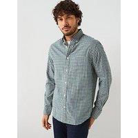 Gant Regular Fit Classic Gingham Long Sleeve Shirt - Green