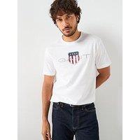 Gant Regular Fit Archive T-Shirt - White