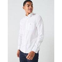 Gant Pocket Poplin Long Sleeve Shirt - White