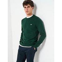 Gant Cotton/Wool Crew Knitted Jumper - Green