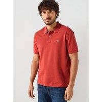 Gant Regular Fit Shield Pique Polo Shirt - Orange