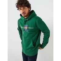 Gant Vintage Logo Graphic Overhead Hoodie - Green