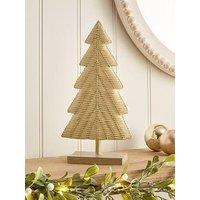 Festive Rattan Effect Christmas Tree Ornament