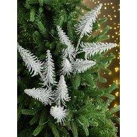 Festive Set Of 5 X 66Cm Silver 5 Headed Tree Stems