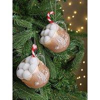 Festive Set 2 Coffee Cup Tree Decorations