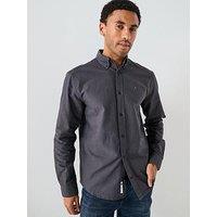 Tommy Jeans Regular Fit Oxford Long Sleeve Shirt - Black
