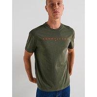 Tommy Jeans Linear Logo T-Shirt - Green