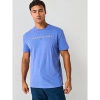 Tommy Jeans Linear Logo T-Shirt - Blue