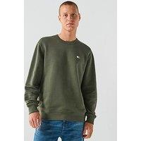 Tommy Jeans Regular Fit Badge Crew Sweatshirt - Green
