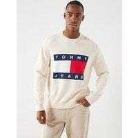 Tommy Jeans Flag Knitted Jumper - White