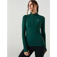 Gym + Coffee Womens Training Relentless 1/4 Zip - Green