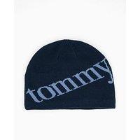 Tommy Jeans Script Skull Beanie Hat - Navy