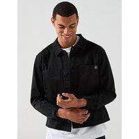 Calvin Klein Jeans Long Sleeve Cotton Overshirt - Black