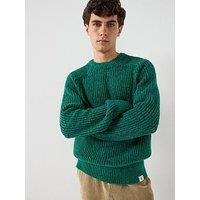 Calvin Klein Jeans Novelty Yarn Raglan Crew Knitted Jumper - Green