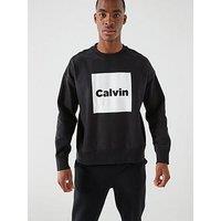 Calvin Klein Jeans Box Graphic Crew Sweat - Black