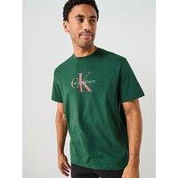 Calvin Klein Jeans Monologo T-Shirt - Green