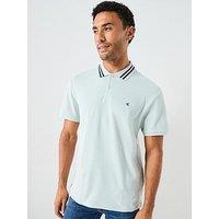 Calvin Klein Jeans Monogram Pique Tipped Polo Shirt - Navy