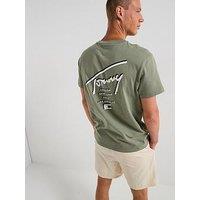 Tommy Jeans Regular Sign City Back Print T-Shirt - Green