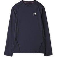 Under Armour Junior Boys Training Heatgear Long Sleeve Top - Black