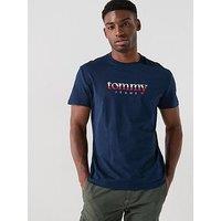 Tommy Jeans Regular Fit Chest Logo T-Shirt - Navy