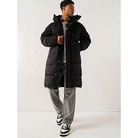 Tommy Jeans Hooded Down Maxi Parka Coat - Black