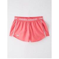 Under Armour Junior Girls Training Tech Play Up Shorts - Pink