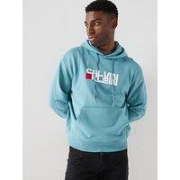Calvin Klein Jeans Box Graphic Hoodie - Blue
