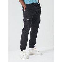 Calvin Klein Jeans Skinny Elastic Twill Cargo Pants - Black