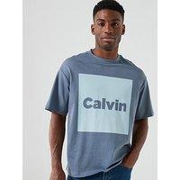 Calvin Klein Jeans Box Graphic T-Shirts - Grey