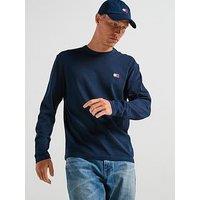 Tommy Jeans Badge Long Sleeve T-Shirt - Navy