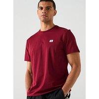 Calvin Klein Jeans Left Chest Woven Badge T-Shirt - Dark Red