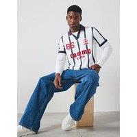Tommy Jeans Regular Fit Retro Sports Polo Shirt - White